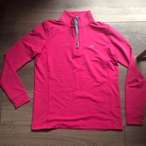 Vineyard Vines Fuschia Performance Half Zip